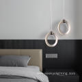 Vertical ring 360° luminous led small pendant light